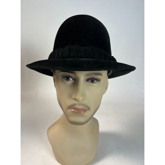 Vintage Borsalino Velour Fedora Hat Made In Italy - Picture 2 of 16